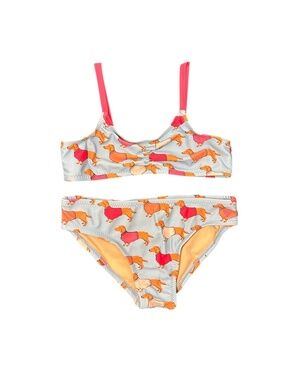 Pink Chicken Dachshund Bikini Size 6